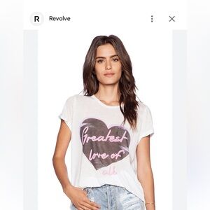 Lauren Moshi greatest love of all high low paper thin shirt size small ๐๐ค๐